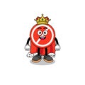 Mascot Illustration of stop sign king