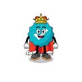 Mascot Illustration of verified sign king