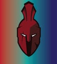 Mascot logo for spartan helmet