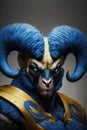 Rampaging with Spirit: The Exciting Mascot of the Los Angeles Rams, Generative AI Royalty Free Stock Photo