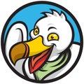 Mascot merry seagull