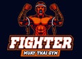 Mascot of muay thai fighter Royalty Free Stock Photo