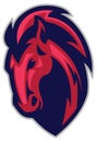 Mascot of mustang horse head Royalty Free Stock Photo