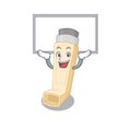 A mascot picture of asthma inhaler raised up board