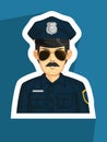 Mascot Police Law Enforcement Officer Profile Avatar Cartoon Vector Royalty Free Stock Photo