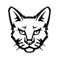 Mascot stylized cat head.