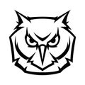 Mascot stylized owl head.
