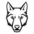 Mascot stylized wolf head.