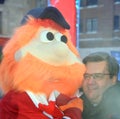 Mascot Youppi! and Denis Coderre mayor of Montreal at the kick off