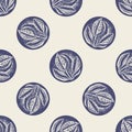 Masculine block print sprig stem vector pattern. Seamless sketchy herb plant organic style for rustic tile.