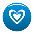 Masculine heart icon blue