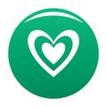 Masculine heart icon vector green