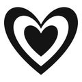 Masculine heart icon, simple style.