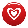 Masculine heart icon vector red