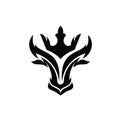 Masculine king taurus logo design Royalty Free Stock Photo