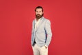 masculinity and charisma. formal party dress code. old fashioned bearded hipster. hairdresser concept. brutal handsome Royalty Free Stock Photo