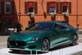 Maserati Quattroporte car detail, green color