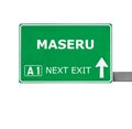 MASERU road sign isolated on white