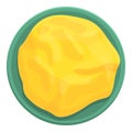 Mash potato icon, cartoon style