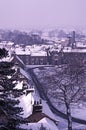 Masham Market Place in the snow Royalty Free Stock Photo