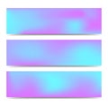 Smooth abstract blurred gradient colorful banners Royalty Free Stock Photo
