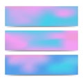 Smooth abstract blurred gradient colorful banners Royalty Free Stock Photo