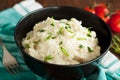Mashed cauliflower with garlic and herbs Royalty Free Stock Photo