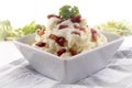 Mashed potato with grilled bacon
