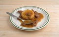 Mashed potatoes with gravy and beef tips meal Royalty Free Stock Photo