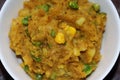 Mashed potatoes spicy curry. Aloo ka bharta, aloo ki sabzi, spiced mashed potato, popular in northern India