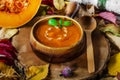 Mashed pumpkin soup Royalty Free Stock Photo