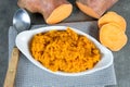 Mashed sweet potato Royalty Free Stock Photo