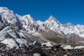 Masherbrum mountain peak with Baltoro glacier, K2 trek