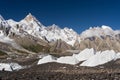 Masherbrum mountain peak or K1 mountain at Goro II camp, K2 trek