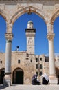 Masjid Aksa is located in Jerusalem. Royalty Free Stock Photo