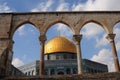 Masjid Aksa is located in Jerusalem. Royalty Free Stock Photo