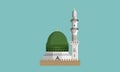 Masjid E Nabvi - Saudi Arabia Minimal Vector Illustration Design