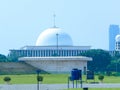 This is a photo of the Istiqlal Mosque near the National Monument located in Central Jakarta