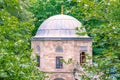 Masjid or mosque at courtyard of historical Koza Han in Bursa, Turkey Royalty Free Stock Photo