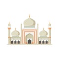 Masjid or mosque, vector icon or clipart.