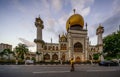 Great street view of Masjid Sultan (Sultan Mosque) look from North Bridge Road