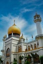 Masjid Sultan Mosque Singapore against blue sky Royalty Free Stock Photo