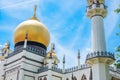 Masjid Sultan, Singapore Mosque in historic Kampong Glam with golden dome  and huge prayer hall,the focal point for SingaporeÃ¢â¬â¢s Royalty Free Stock Photo