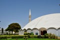 Masjid Tooba or Round Mosque with marble dome minaret and gardens Defence Karachi Pakistan