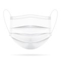 Medical white face mask isolated on background. Royalty Free Stock Photo