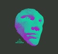 The mask. Artificial intelligence. Anonymous social masking. Face scanning. Can be used for avatar, science or technology. Cyber
