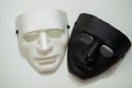 Mask black and white,theart,anonymity, psychiatry concept
