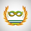 Mask carnival brazil olympic games emblem