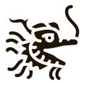 mask of chinese dragon icon Vector Glyph Illustration