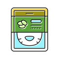 mask cucumber color icon vector illustration